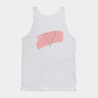 Love Heart Watercolour Tank Top